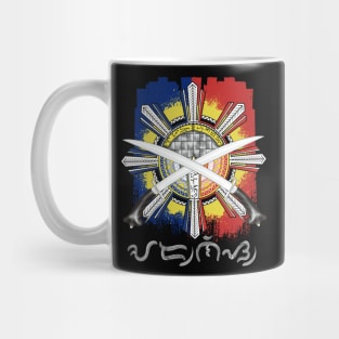 Philippine Flag Sun/ Ginunting sword/Baybayin word Arnis Mug